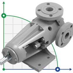 Pompa zębata Kupar KIP 1 cal-C ze stali nierdzewnej do lepkich chemikaliów, AISI 316, 0.2-2 m3/h