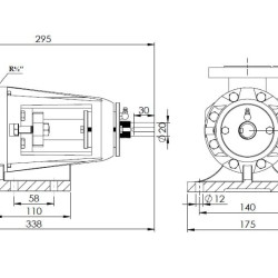 Pompa zębata Kupar KIP 1 cal-C ze stali nierdzewnej do lepkich chemikaliów, AISI 316, 0.2-2 m3/h