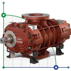 Dmuchawa RUUT BLOWER H 9 (DN 100), 1200m3/h