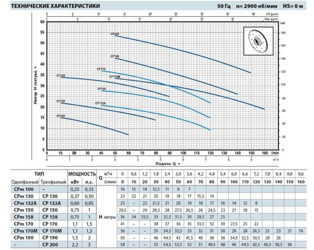 Pompa jest odśrodkowa CPm 100