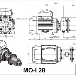 Pompa śrubowa ze stali nierdzewnej do produktów spożywczych z zanieczyszczeniami stałymi LIVERANI MO-I 28 TF 0,25 kW, 1400 obr./min, 380 V