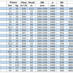 BGW 200-200(I) (400/12,5), 22kW, 1480 odśrodkowa pompa pozioma