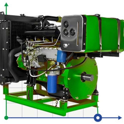 Silnik Diesla PD 498, 54kW, 3000rpm dla przepompowni z WOM