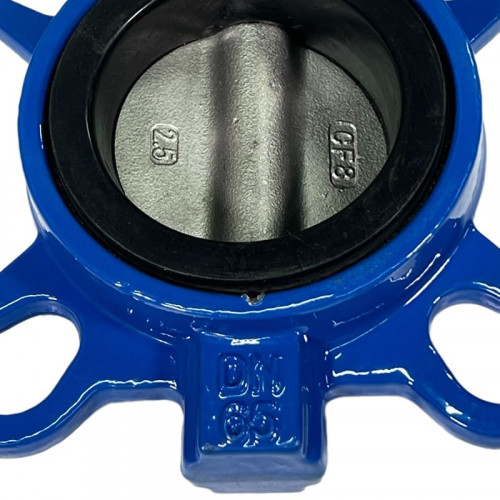 PN16 DN65 Zasuwa motylkowa, korpus żeliwny, tarcza AISI 304, gniazdo EPDM