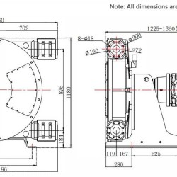 Przemysłowa pompa wężowa JXHIN-80-CI+SS-F-NR-P, 24.5 m3/h, 11 kW, 16 bar, 380V