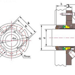 Uszczelnienia cartridgowe R-CSM 32, SIC/SIC, VITON, 304