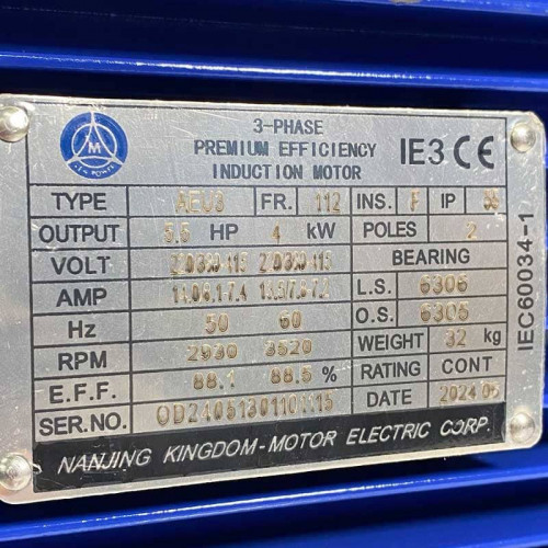 Pompa odporna chemicznie na kwasy, zasady i rozpuszczalniki QHX-E-545SSV-5V38AFGABS-3801, CFRETFE, 4 kW, 380 V