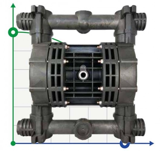 Pneumatyczna pompa membranowa BOXER 251 PVDF IB251-FC-HTTFT--