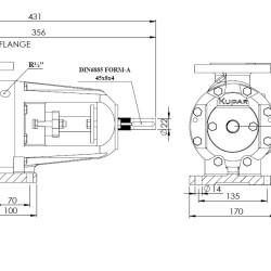 Pompa zębata do gęstych, lepkich cieczy KIP 1 1/2 cal C, AISI 316, 0,4-4 m3/h
