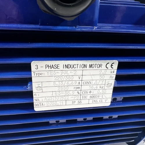 Odśrodkowa pompa wodna BB500/220, AISI304, 380V/50Hz, 2900