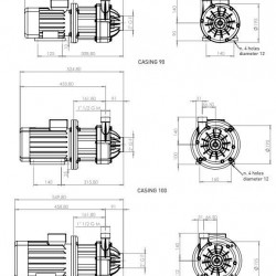 Magnetyczne pompy sprzęgła 30 DM PP Viton 2,2 kW (wirnik 134)