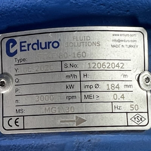 BTKF 80-160 Pompa jednostopniowa wspornikowa, bez silnika (3000)