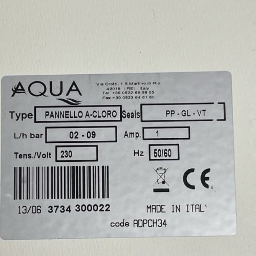 Panel systemowy Z On / Off lub proporcjonalną dawką chloru od 0-5.00 ppm. A-CHLORO HC300 CL-P