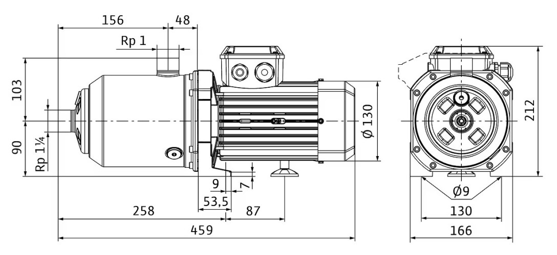 Pompa wielostopniowa do zaopatrzenia w wodę MEDANA CH1-L.604-1/E/E/10T