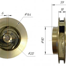 Wirnik do pompy 1008563 JL-80