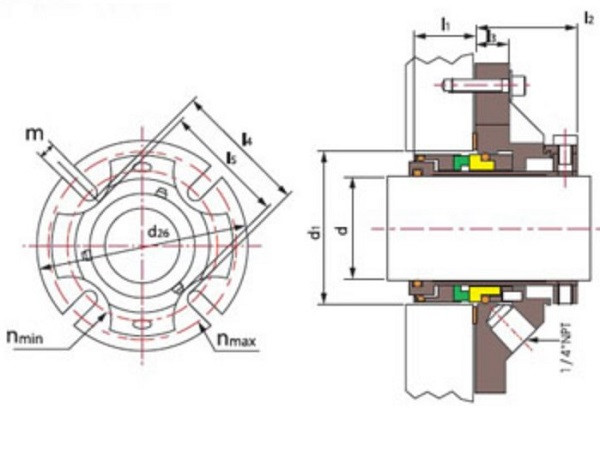 Uszczelnienia cartridgowe R-CSM 35, SIC/SIC, VITON, 304