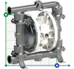 PF0170 pompa spożywcza FDA FLUIMAC PHOENIX FOOD AISI316, 170 l/min pneumatyczna pompa membranowa
