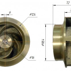 Wirnik do pompy 1000932 JL-100-7.5