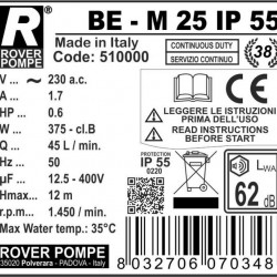 BE-M 25 IP55 pompa pierścieniowa cieczy