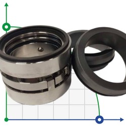 Podwójne uszczelnienie mechaniczne R-M010D 30, CAR/SIC/CAR/SIC, EPDM, 304
