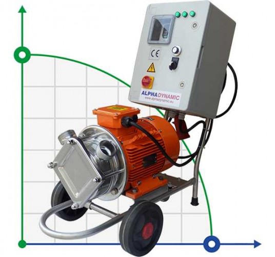 Pompa wirowa AlphaDynamic AD30. 1/04/TR 1,5 kW z przetwornicą częstotliwości, na wózku