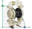 Pompa pneumatyczna membranowa DP 15 PVDF/T-V