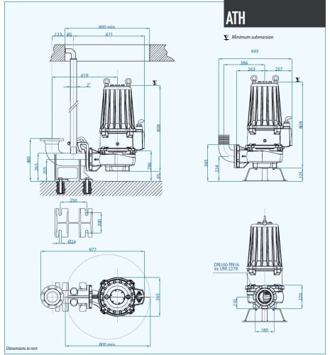 Pompa głębinowa Dreno ATH 100-2/420 z wirnikiem odśrodkowym dwukanałowym