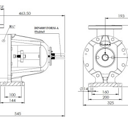 Pompa zębata ze stali nierdzewnej Kupar KIPK 2 1/2 cala-C, AISI 316, 5-25 m3/h