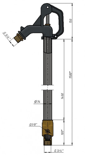 BG-203 wodny, niezamarzający hydrant ogrodowy