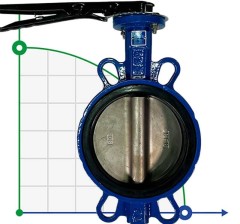 PN16 DN150 Zasuwa motylkowa, korpus żeliwny, tarcza AISI 304, gniazdo EPDM