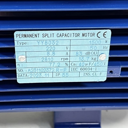 Pompa do przemysłowych systemów mycia BK200D, 1.5kW, AISI304, 220V/50Hz, 2900 z otwartym wirnikiem