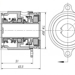 Uszczelnienie pompy Grundfos R-706K 32, SIC/SIC/SIC/SIC, VITON, 304