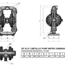 Pompa membranowa pneumatyczna DPX 30 AL/S