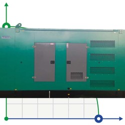 Przemysłowy generator diesla XHYP-1400GF z ATS, silnik Perkins 1750kVA, 1400kW, 380V/50HZ typ zamknięty