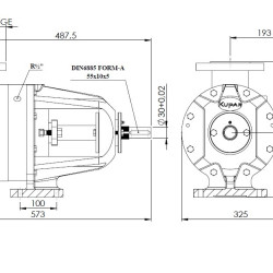 Pompa do chemikaliów, kwasów Kupar KIP 2 1/2 in-C, AISI 316, 7-35 m3/h pompa zębata