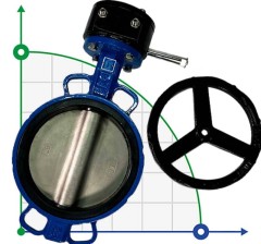 PN16 DN200 Zasuwa motylkowa, korpus żeliwny, tarcza AISI 304, gniazdo EPDM