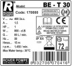 BE-T 30 pompa cieczowo-pierścieniowa do wody, wina
