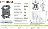 PF0400 pompa spożywcza FLUIMAC PHOENIX FOOD AISI316, 380 l/min pneumatyczna pompa membranowa