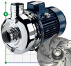 Pompa ze stali nierdzewnej CRX EBARA DWO 150, 1,1 kW, 33 m3/h, 9,8 m, 380 V/T, AISI 304 z wirnikiem otwartym