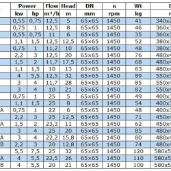 BGW 65-250B (10/13), 1,1kW, 1450 odśrodkowa pompa pozioma