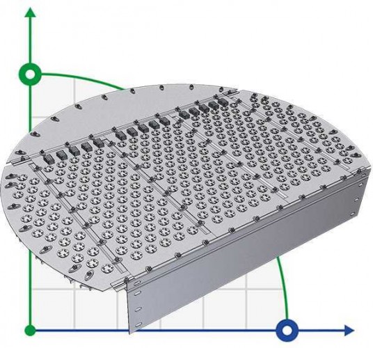 Płyta zaworu kolumny destylacyjnej EDV® ADV 1800 mm