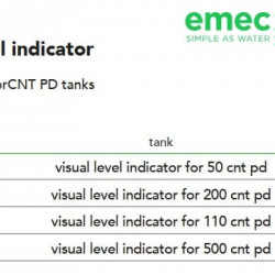 Wskaźnik wizualny poziomu EMEC SLV dla pojemników CNT PD