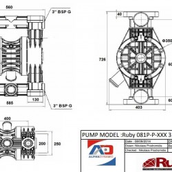 RUBY 081P-P-EPT-E  pompa membranowa pneumatyczny