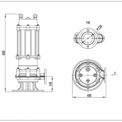 Zatapialna pompa ściekowa 65WQ25-18-3/2 do pompowania wód gruntowych