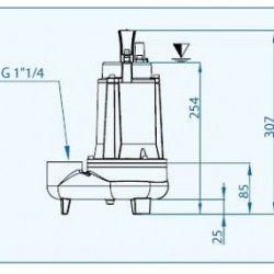 Pompa zanurzeniowa Dreno COMPATTA 1.5 M/G z wirnikiem wirowym