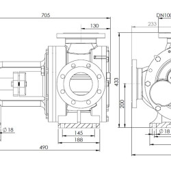 Kupar KIP 4 inch-C, AISI 316, 18-95 m3/h pompa ze stali nierdzewnej do lepkich chemikaliów