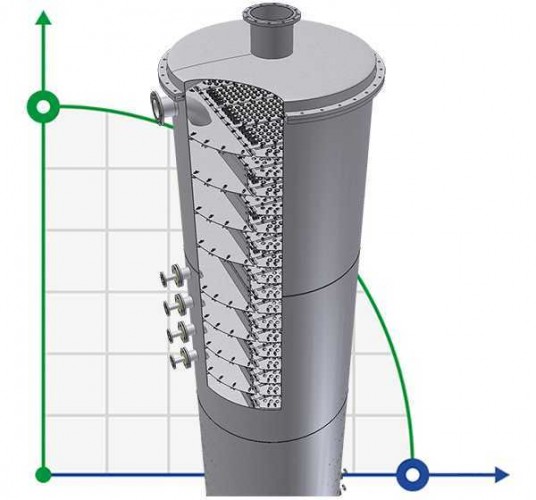 Płyta zaworu EDV® ADV® 2000 mm do destylacji, rektyfikacji, krakingu