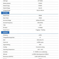 ESS ECO E100WX chłodzony powietrzem uniwersalny magazyn energii LiFePO4 z chłodzeniem powietrzem
