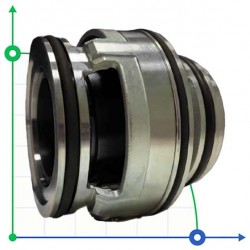 Uszczelnienie pompy Grundfos R-706SE 43, SIC/SIC, VITON, 304