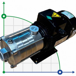 Pozioma wielostopniowa pompa zasilająca kocioł DW(S)5-40/075, AISI304, 380V/50Hz